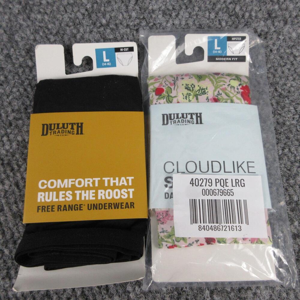 Duluth Trading Panties Womens L Multicolor Floral 2 Pack Modal Hipster NWT